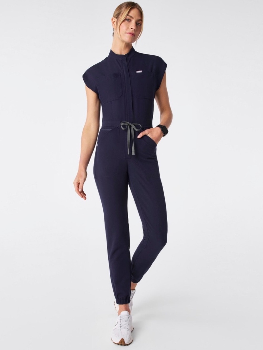 Figs Rafaela Jogger Scrub Jumpsuit Navy Size XS